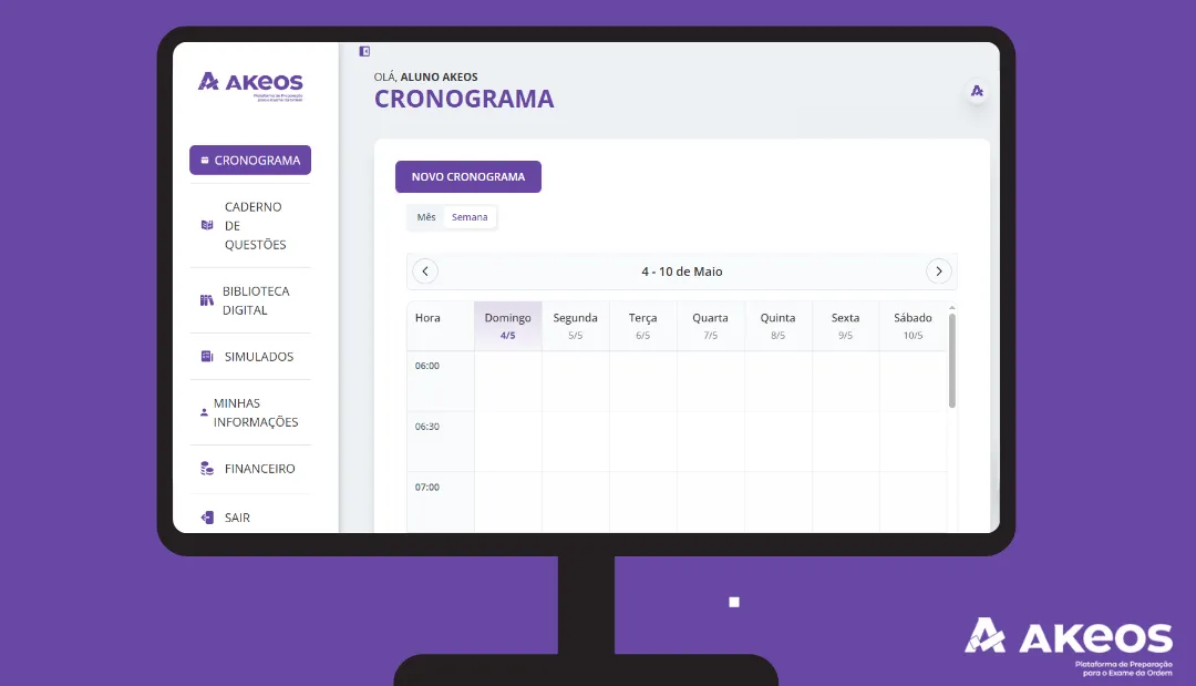 Estudante usando laptop para estudar para OAB